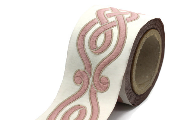 68 mm Embroidered Ribbons (2.67 inch), Jacquard Trims, Sewing Trim, drapery trim, Curtain trims, Jacquard Ribbons, trim for drapery, 142 V3