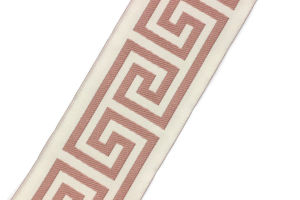 68 mm Greek Key Ribbon Trim (2.67 inch), Jacquard Trims for your Drapes, Curtains, Drapery Banding, Drapery Trim Tape V5 176