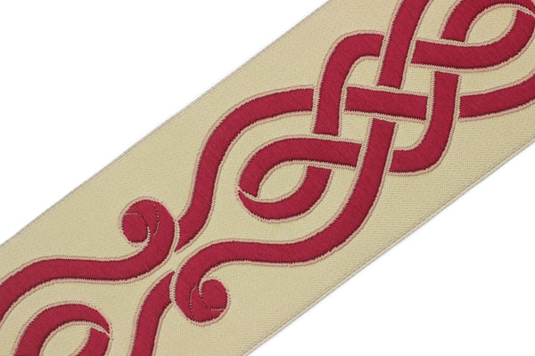 68 mm Embroidered Ribbons (2.67 inch), Jacquard Trims, Sewing Trim, drapery trim, Curtain trims, Jacquard Ribbons, trim for drapery, 142 V9