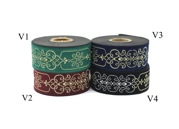 Choose Your 35 mm Nobility 1.37 (inch) Jacquard Ribbon | Drapery Trim | Ribbon for Curtain | Woven Ribbon | Jacquard Trim for Drapery CNK01