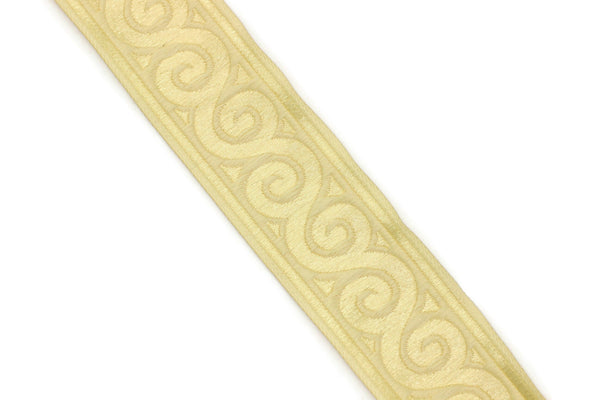 35 mm Beige Elegance Jacquard trim (1.37 inches), Jacquard ribbons, woven trim, jacquard trims, sewing tirim, trimming, 35061