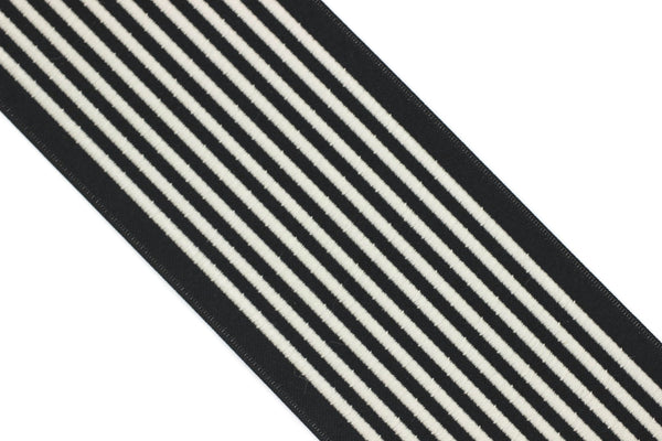 68 mm Silver-Black  Embroidered Ribbons (2.67 inch, Jacquard Trims, Drapery Trimming, Curtain trims, Jacquard Ribbons, trim drapery, 175 V11