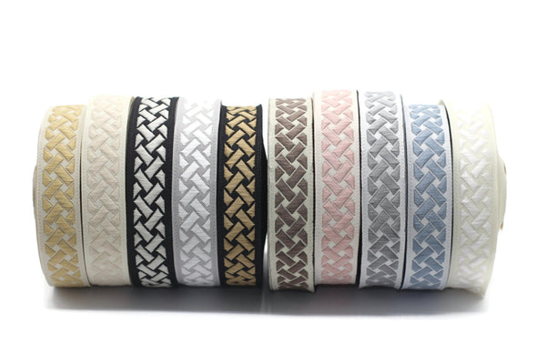 20mm Knot 0.78 (inch) | Jacquard Trim | Embroidered Woven Ribbon | Jacquard Ribbon | Sewing Trim | 20 mm Wide | 20274