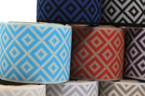 Choose Your 100 mm Mosaic Ribbon for Drapery Banding (3.93 inch), Jacquard Trim, Drapery Banding Tape, Curtain Making Fabric Drape 194