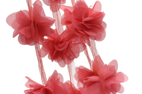 50 mm Rose ColorChiffon Flower,Fluffy Flowers For Hair Accessories,Rose Trim,Shabby Chiffon Flower Headbands,Chiffon Trim,Sewing,Artificial