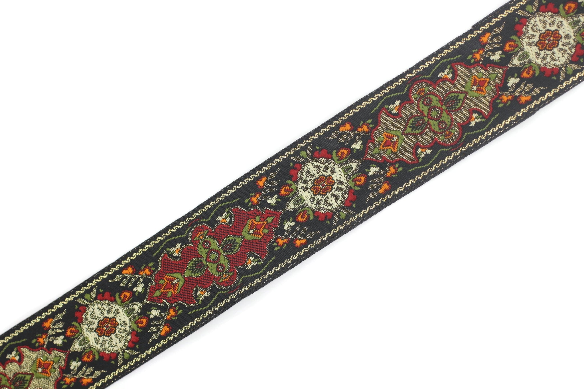 28 mm  European Motive Jacquard trim 1.10 inches, vintage Ribbon, Decorative Craft Ribbon, ribbon, vintage Ribbon, Trim, 28591