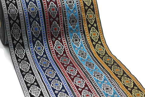 35 mm Renaissance Motive ribbon (1.37 inches), european ribbon, dog colar ribbons, Sewing, Jacquard ribbon, Trim, 35905
