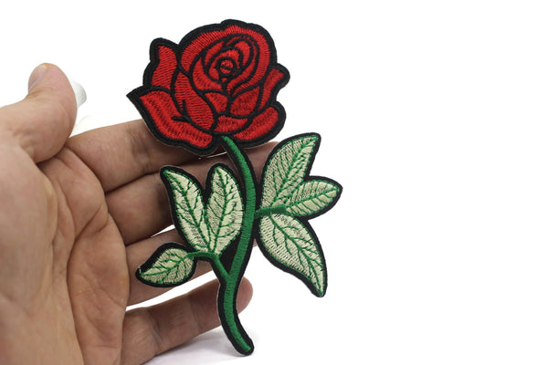 10 Pcs Rose Patch 4.8x3.2 Inch Iron On Patch Embroidery, Custom Patch, High Quality Sew On Badge for Denim, Sew On Patch, Applique
