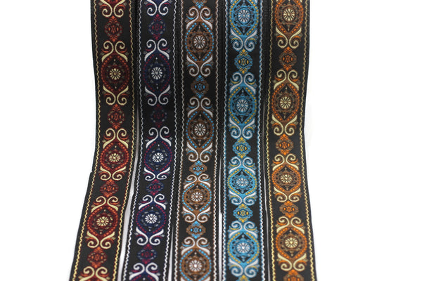 25 mm Eye of Asian Jacquard trims (0.98 inches), jacquard ribbons, Decorative Craft Ribbon, Sewing trim, woven trim, Vintage ribbon, 25950
