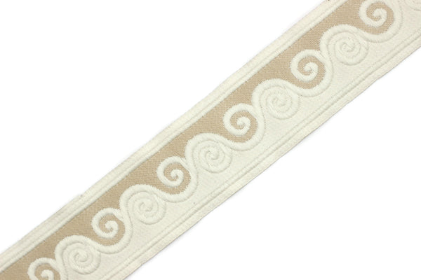 35 mm Scroll Jacquard trim (1.37 inches), Native American Jacquard,  woven trim - woven jacquard - jacquard ribbons, 35137