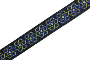 25 mm Star Motive Colorfull jacquard ribbons border (0.98 inches) fabric trim, jacquard trim, craft supplies, collar supply, ribbon, 25974