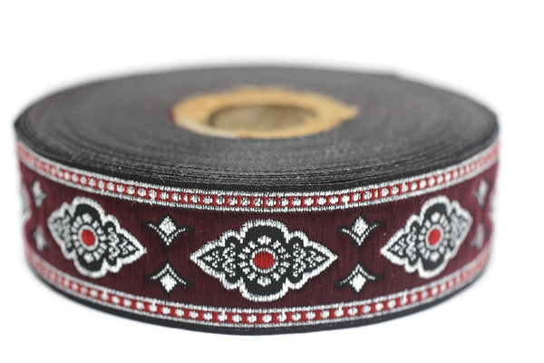 25 mm Renaissance Motive ribbon (0.98 inches), european ribbon, dog colar ribbons, Sewing, Jacquard ribbon, Trim, 25905