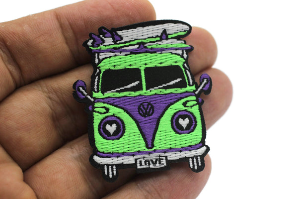 10 Pcs VosVos Van Patch 1.6x1.3 Inch Iron On Patch Embroidery, Custom Patch, High Quality Sew On Badge for Denim, Sew On Patch, Applique