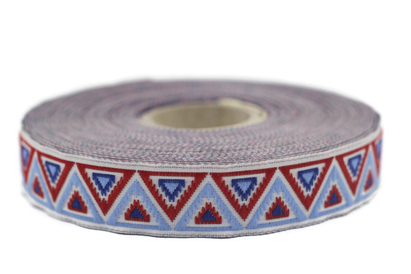 16 mm Chevron Jacquard ribbon, Decorative ribbon, Craft Ribbon, Jacquard trim, sewing supply, craft trim, chevron ribbon, 16915