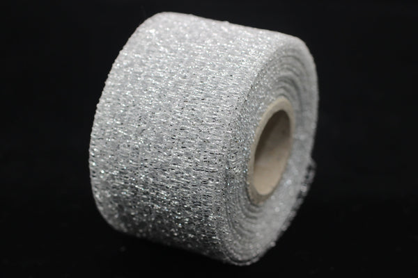 40 mm Silver Mithril Ribbon (1.57 inches), Vintage Ribbon, Decorative Craft Ribbon, Ribbon, Mithril Ribbon, Mithril Trim, Woven Ribbon MT40S