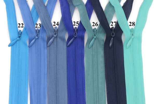 Skirt Zippers, 45 cm (18 inches) Zipper, Dress Zipper, Concealed Zippers, Hide Zipper, Secret Zipper,Invisible Zippers, Colorfull Zippers