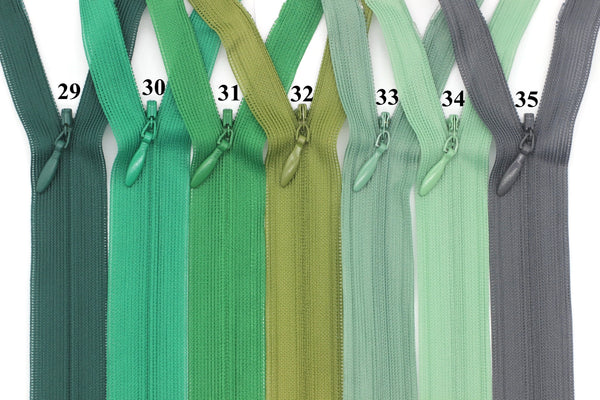Skirt Zippers, 45 cm (18 inches) Zipper, Dress Zipper, Concealed Zippers, Hide Zipper, Secret Zipper,Invisible Zippers, Colorfull Zippers