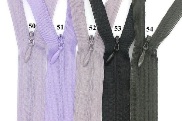 Skirt Zippers, 50 cm (20 inches) Zipper, Dress Zipper, Concealed Zippers, Hide Zipper, Secret Zipper,Invisible Zippers, Colorfull Zippers