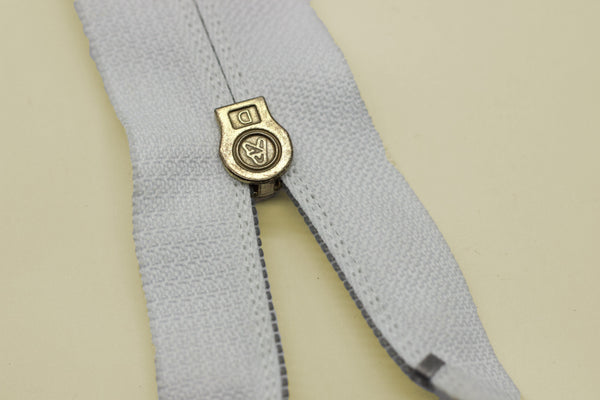 Coats Gold Teeth Metal White Zippers, Open Bottom, 120 cm (47 inches) Zipper, Jacket Zipper, Dress Zipper, Coat Zipper, Cardigan Zipper