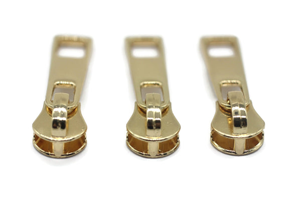 Gold Tone Zipper Pull, 39 mm(1.54 inches) #5 Metal Zipper Pulls, Zipper Sliders, Zipper Tab, Zipper Part, Zipper Head, Bag Zipper Pulls