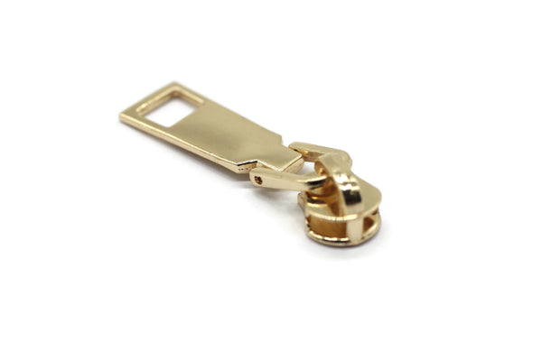Gold Tone Zipper Pull, 45 mm(1.8 inches) #5 Metal Zipper Pulls, Zipper Sliders, Zipper Tab, Zipper Part, Zipper Head, Bag Zipper Pulls