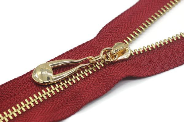 Gold Tone Zipper Pull, 53 mm(2 inches) #5 Metal Zipper Pulls, Zipper Sliders, Zipper Tab, Zipper Part, Zipper Head, Bag Zipper Pulls
