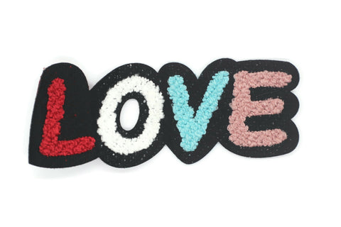 12 Pcs Colorfol Love Patch 4.5x1.7 Inch Iron On Patch Embroidery, Custom Patch, High Quality Sew On Badge for Denim, Applique, Peace Patches