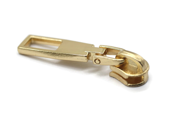 Gold Tone Zipper Pull, 45 mm(1.7 inches) #5 Metal Zipper Pulls, Zipper Sliders, Zipper Tab, Zipper Part, Zipper Head, Bag Zipper Pulls