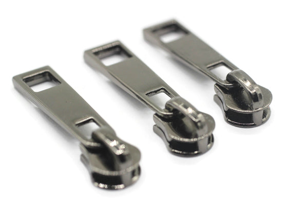 Gunmetal Zipper Pull, 39 mm(1.54 inches) #5 Metal Zipper Pulls, Zipper Sliders, Zipper Tab, Zipper Part, Zipper Head, Bag Zipper Pulls