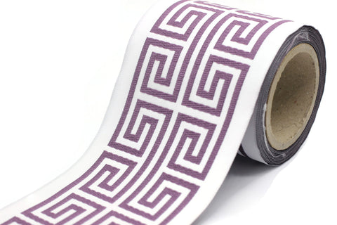 100 mm Embroidered Ribbons (3.93 inch), Jacquard Trims, Sewing Trim, Drapery Trim, Curtain Trims, Jacquard Ribbons, 176 V7