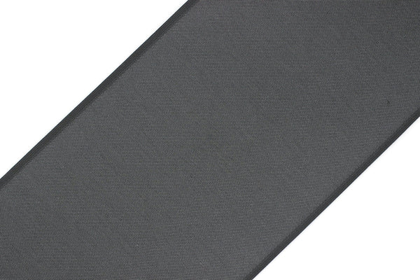 100mm Dark Grey Plain Embroidered Ribbons(3.93 inch),Jacquard Trims, Sewing Trim, drapery trim, Jacquard Ribbons, trim for drapery, 202 V2