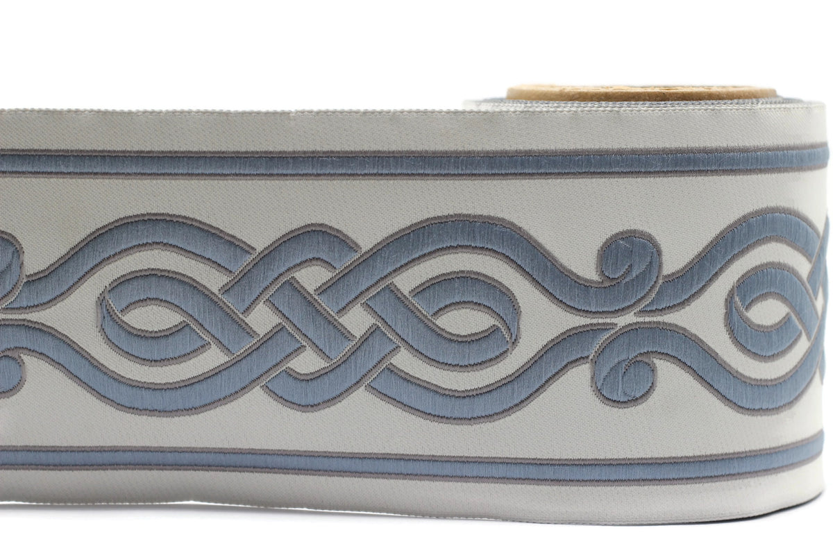 Cream 100 mm Embroidered Ribbons (3.93 inch), Jacquard Trims, Sewing T ...