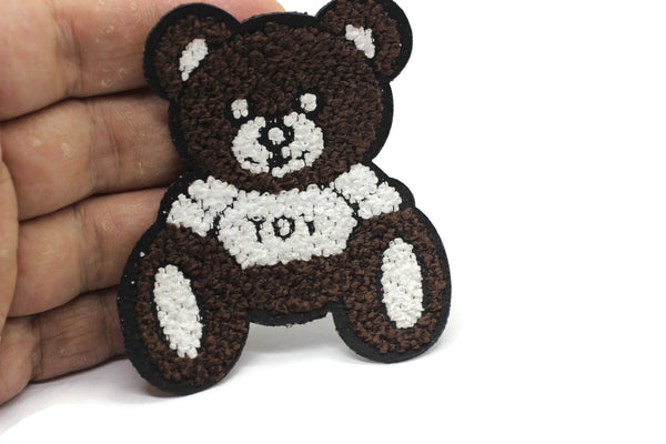 12 Pcs Small Bear Patch 3x2.6 Inch Iron On Patch Embroidery, Custom Patch, High Quality Sew On Badge for Denim, Applique, Peace Patches