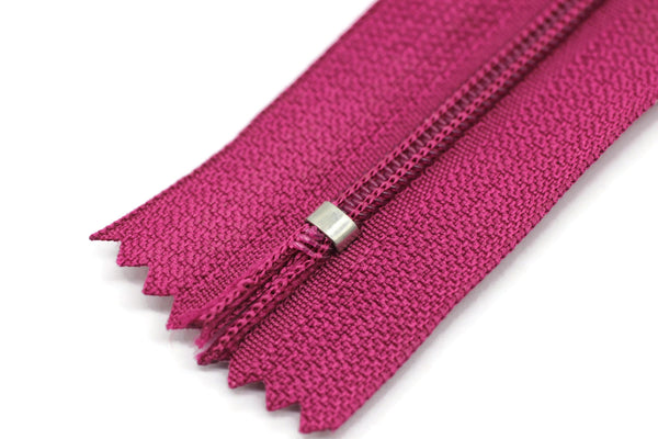 10 pcs Fuschia Zippers, 24 cm, 9.4 inc zipper, pants zipper, zipper for pants, zipper, bag zipper, zippers, wallet zipper,