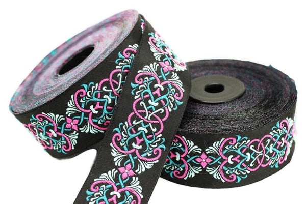 35 mm medieval motive Colorfull jacquard Ribbons (1.37 inches), ribbon trim, jacquard trim, craft supplies, collar supply, trim, 35976