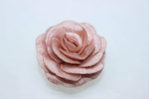 10 pcs Satin Pale Pink Flower - 30 mm Decorative Satin Flower - Wedding Accessories - Do it yourself project - Sewing Supplies