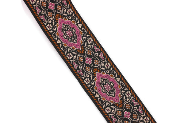 25mm Medieval Ribbon, Jacquard Trim, Jacquard Ribbon, Floral Embroidery, Decorating, Sewing Supplies, Home Decor, 25589