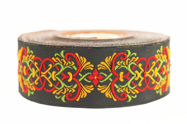 35 mm medieval motive Colorfull jacquard Ribbons (1.37 inches), Jacquard ribbon, jacquard trim, craft supplies, collar supply, 35976