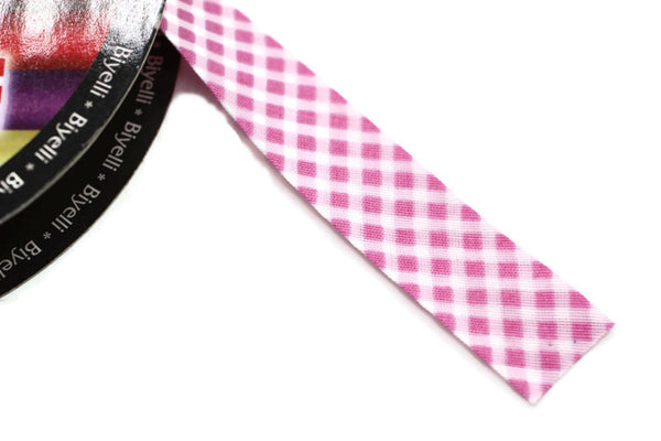 30 mm Pink Bias, Cotton bias tape,  bias binding, trim (1.18 inches), polka dot cotton bias, fold binding, Bias Tape, CBE2