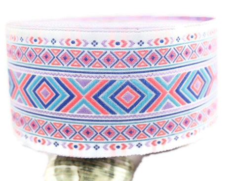 100 mm Colorfull African Motif Ribbon (3.93 inches), Jacquard Trim, African Pattern Ribbon, Sewing Trim, Large ribbon, Bag strap, 100995