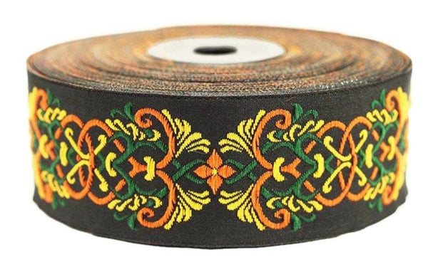 35 mm medieval motive Colorfull jacquard Ribbons (1.37 inches, Jacquard ribbon,  jacquard trim, craft supplies, collar supply, ribbon, 35976