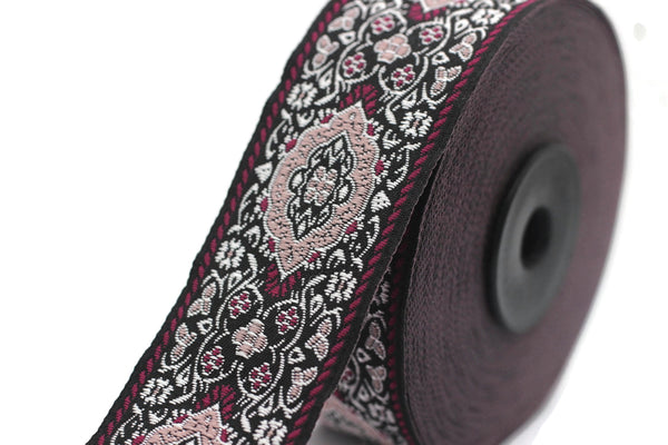 35 mm colorful Medieval Motive Woven Border (1.37 inches), jacquard ribbon, Embroidered ribbon, Sewing trim, Scroll Jacquard trim, 35589