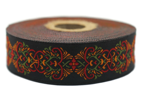 25 mm medieval motive Colorfull jacquard Ribbons (0.98 inches), jacquard trims, craft supplies, collar supply, ribbon trims, trimming, 25976