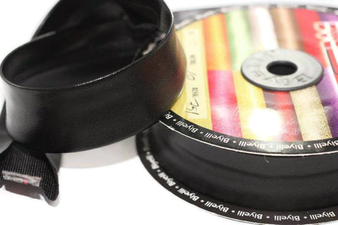 30 mm Black Sewing Tape, Leather Bias tape,  Sewing binding, trim (0.78 inches), Leather Sewing Trim, sewing bias