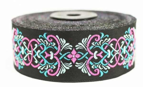 35 mm medieval motive Colorfull jacquard Ribbons (1.37 inches), ribbon trim, jacquard trim, craft supplies, collar supply, trim, 35976