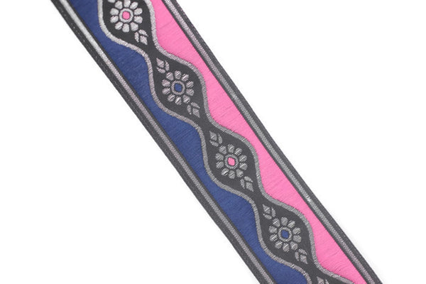 35 mm Pink Floral Vintage ribbon (1.37 inches), floral embroidered ribbon, Decorative ribbon, Craft Ribbon, Jacquard ribbon, Trim, 35924