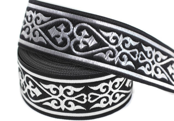 35 mm Royal Celtic Heart Jacquard ribbons (1.37 inches), Jacquard trim, ribbon trim, trimming, sewing trims, 35068