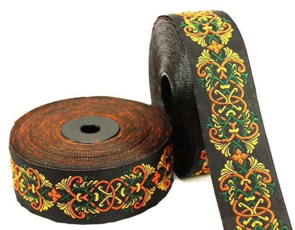 35 mm medieval motive Colorfull jacquard Ribbons (1.37 inches, Jacquard ribbon,  jacquard trim, craft supplies, collar supply, ribbon, 35976