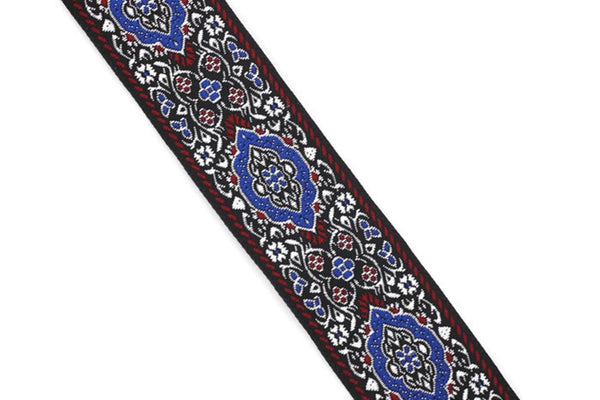 35mm Medieval Ribbon, Jacquard Trim, Jacquard Ribbon, Floral Embroidery, Decorating, Sewing Supplies, Home Decor