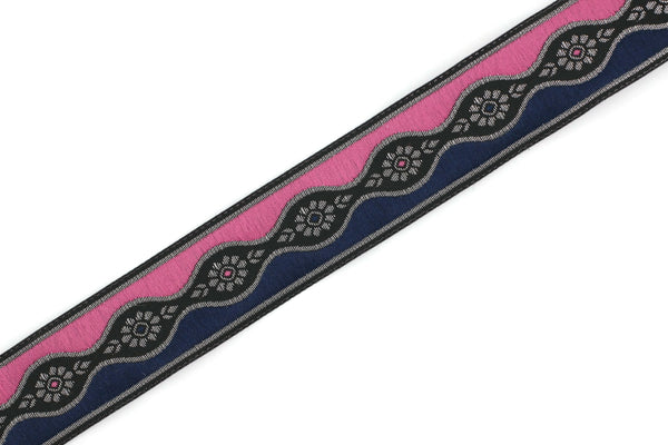 25 mm Pink Floral Vintage ribbon (0.98 inches), floral embroidered ribbon, Decorative ribbon, Craft Ribbon, Jacquard ribbon, Trim, 25924